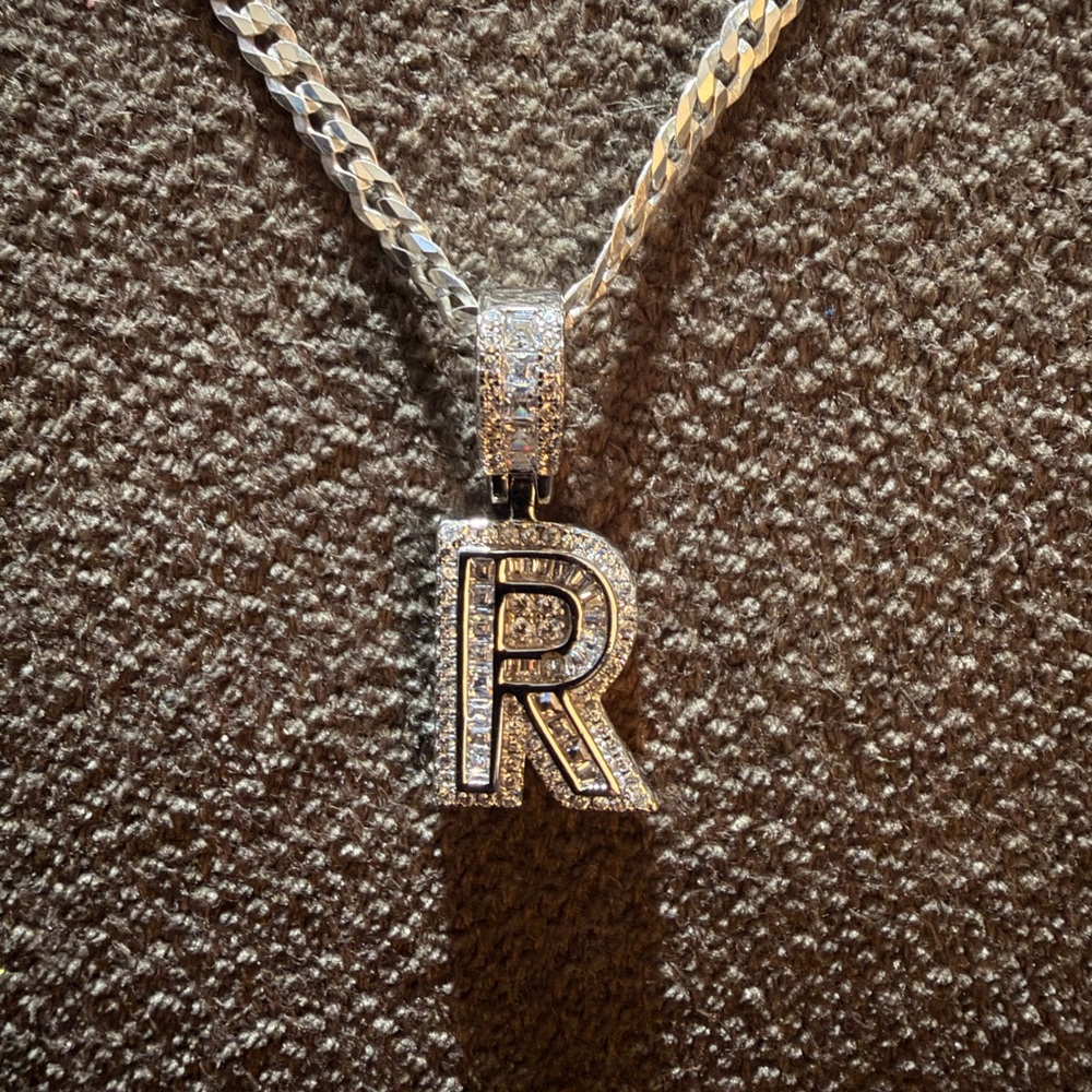 Elegant Silver Initial Pendant Necklace